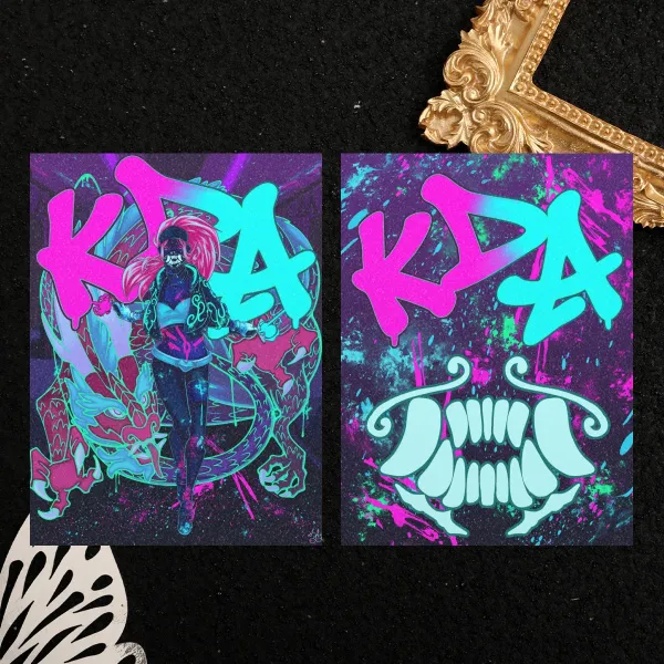 KDA Akali Popstars Vortex Holographic Photocard