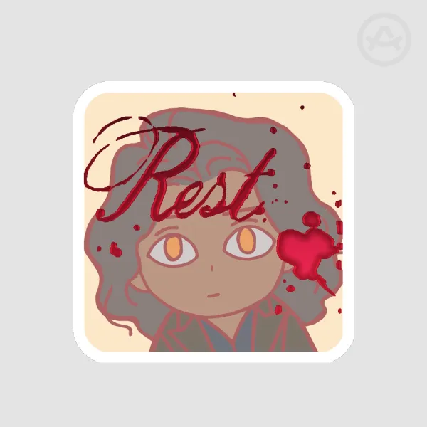 Armand "REST" Red Foil Sticker