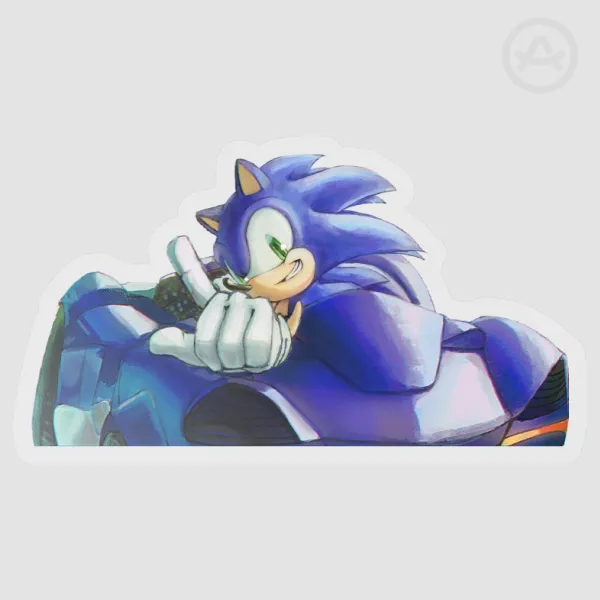 Sonic the hedgehog (Crosworlds edition) Clear PET Vinyl Die Cut Stickers