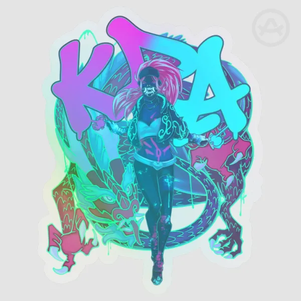KDA Akali Popstars Clear PET Vinyl Die Cut Stickers