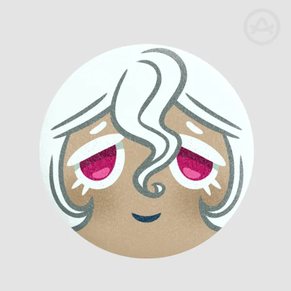 White Lily Cookie Plush Badge