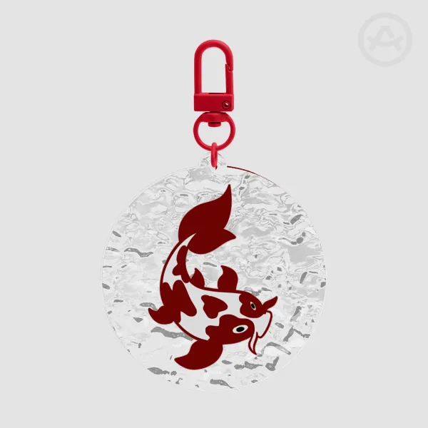 Koi Fish Ripple Acrylic Keychain
