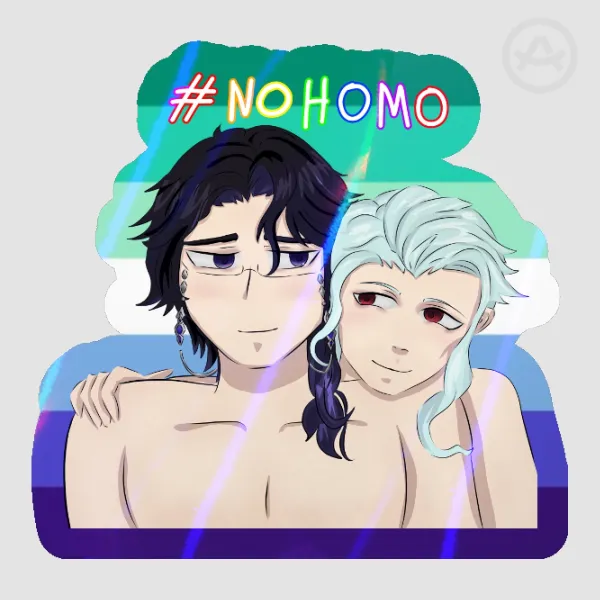 Dottolone "no homo" sticker