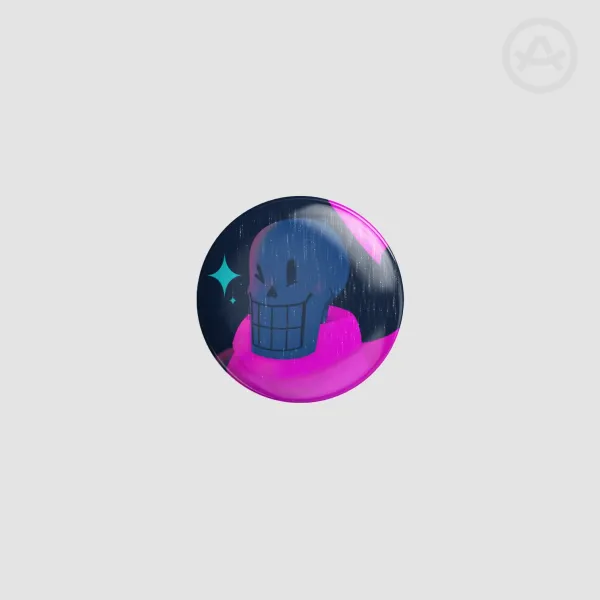 [Papyrus] Round Button Pin/Badge