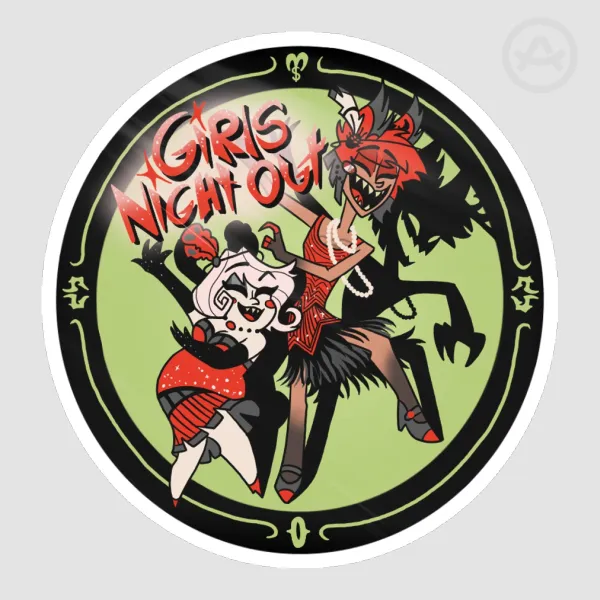 "Girls Night out" Flapper Alastor & Mimzy Sticker