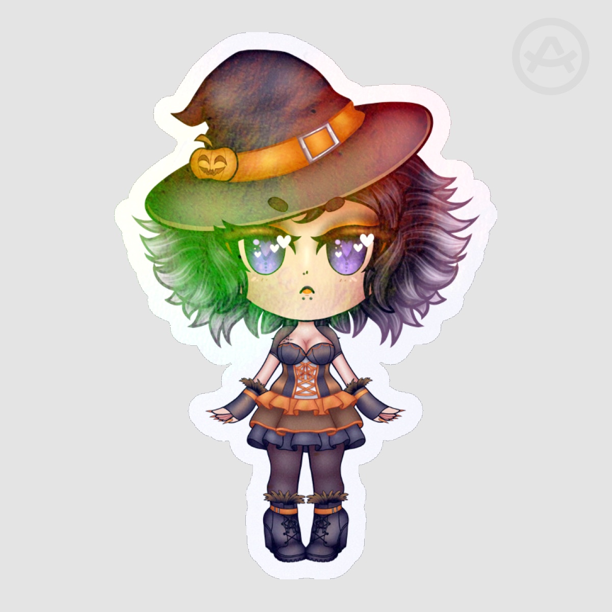 Chibi Hunies - Lillian Halloween Holo Sticker