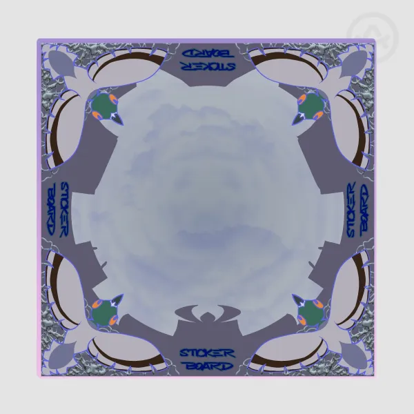 25cm (10in) Overcast Sticker Board Acrylic Pin