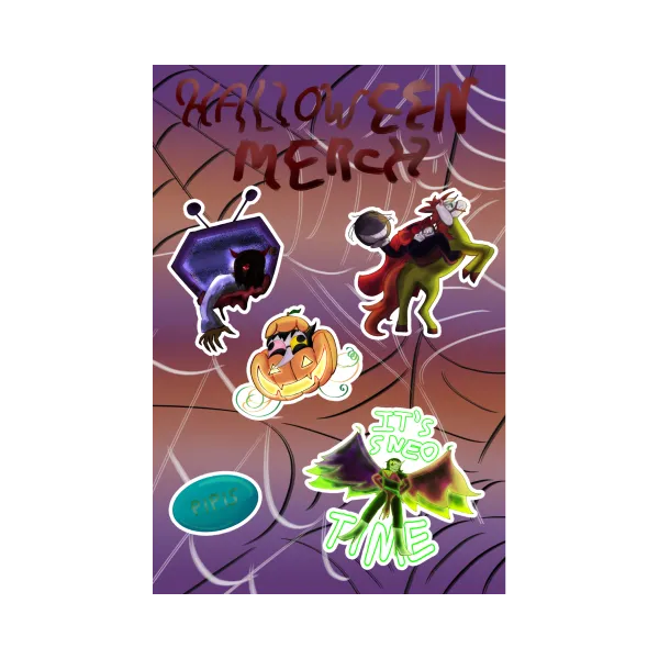 Halloween deltarune sticker sheet