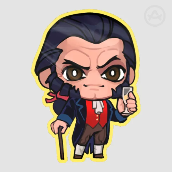 Black King/Sebastian Shaw | Colored Edge Die Cut Stickers