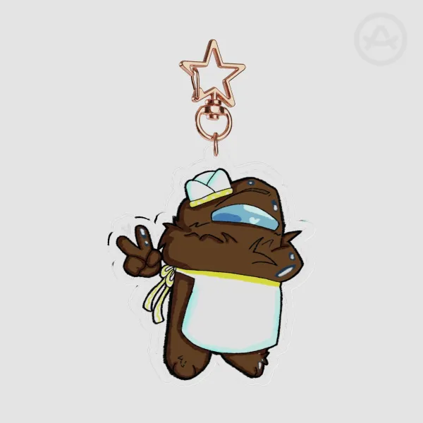 Brown|Among us show|keychain