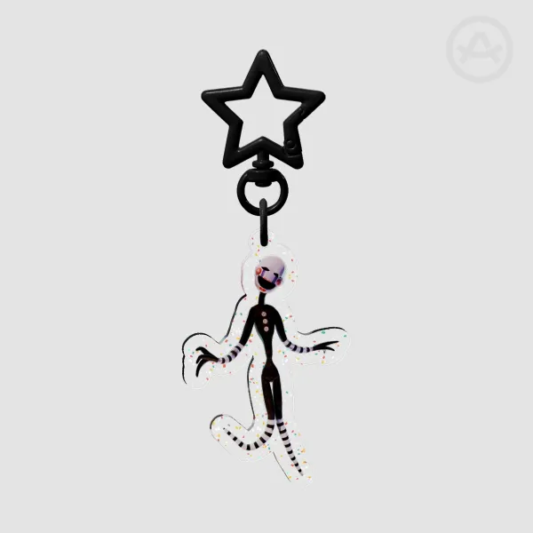 Marionette / Puppet Glitter Acrylic Keychain