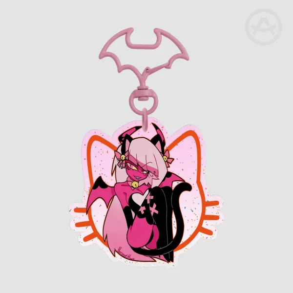 Kitty Mayday | Glitter Acrylic Keychains