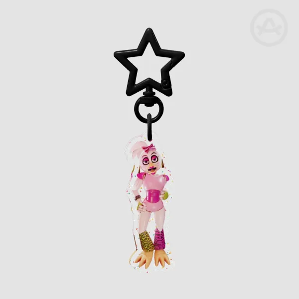 Glamrock Chica Glitter Acrylic Keychain