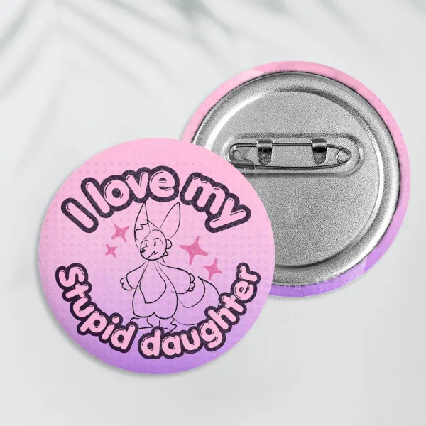 Love my Daughter Furry plush badge