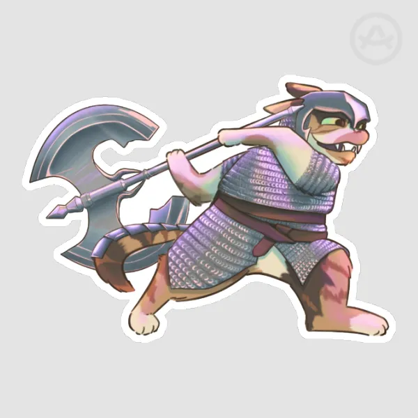 Fighter Sussy Cat Sticker