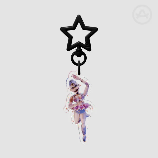 Ballora Glitter Acrylic Keychain