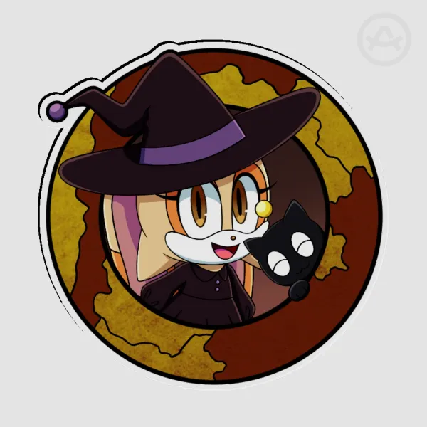 Witch Cream & Black Cat Cheese - Acrylic Pin