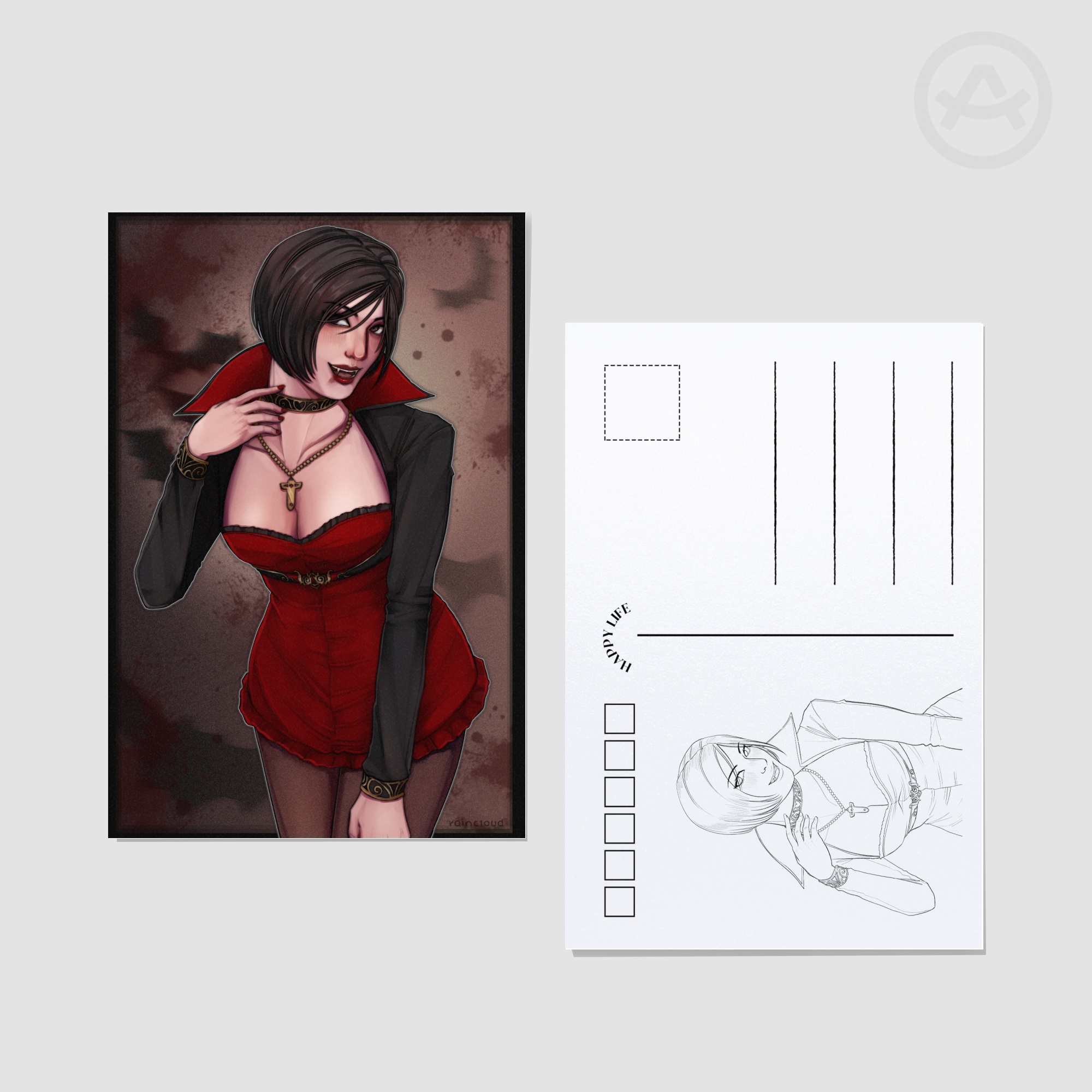 Vampire Ada Wong Postcard Print