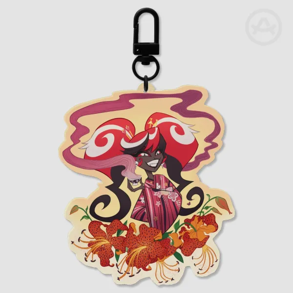Velvette Bouquet Wood Keychain