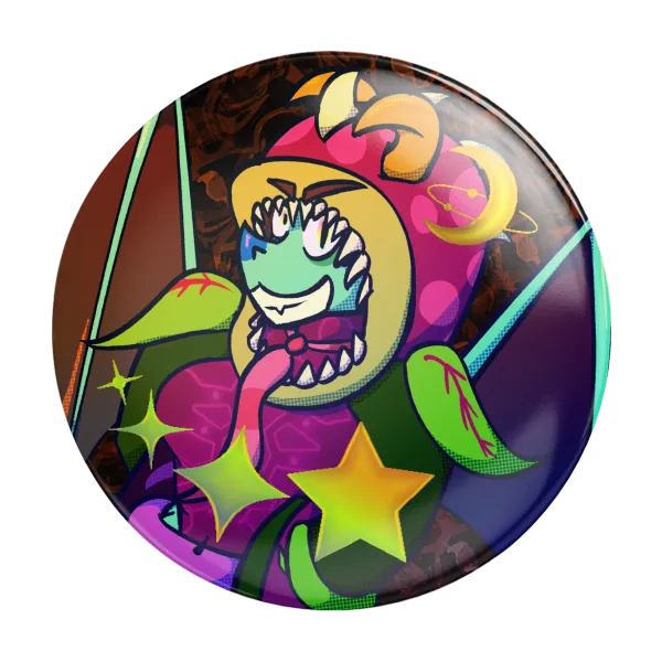 Athens Chomper Costume Holographic Pin Badge
