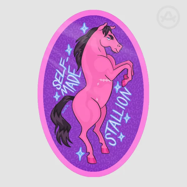 Self-Made Stallion Sticker (pink)