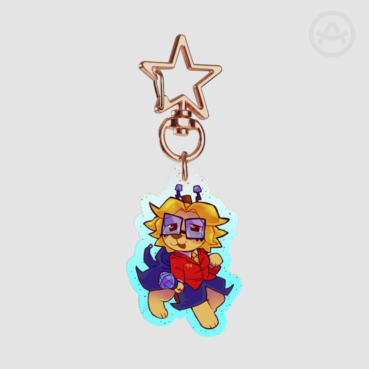 "TV host! Split" Glitter Acrylic Keychain