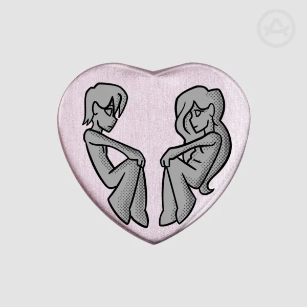 YCH - Heart Shaped Couple's Badge