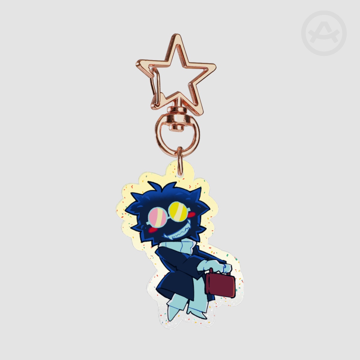 "Salesman Bive" Glitter Acrylic Keychain