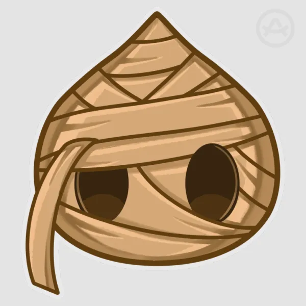 Mummy Chao Head Clear PET Vinyl Die Cut Sticker