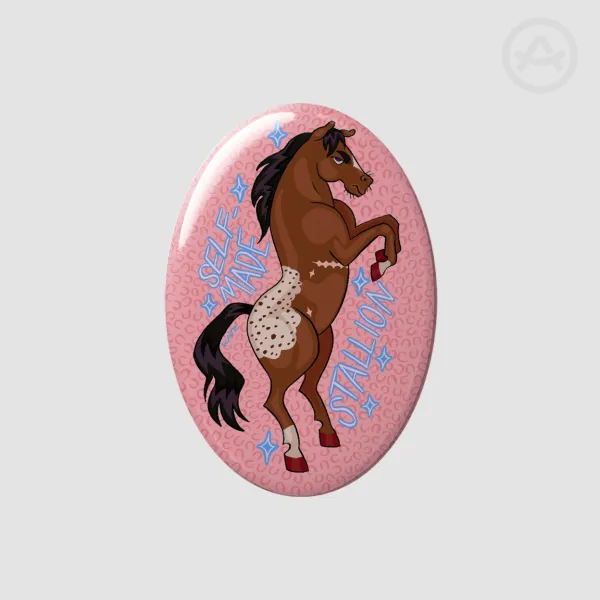 Self Made Stallion Oval Badge (Appaloosa)
