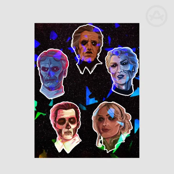 Painterly Upper Clergy Broken Glass Sticker Sheet