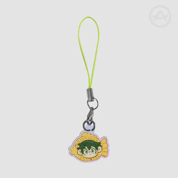 Phone charm Midoriya chibi fish Rainbow Acrylic Keychains