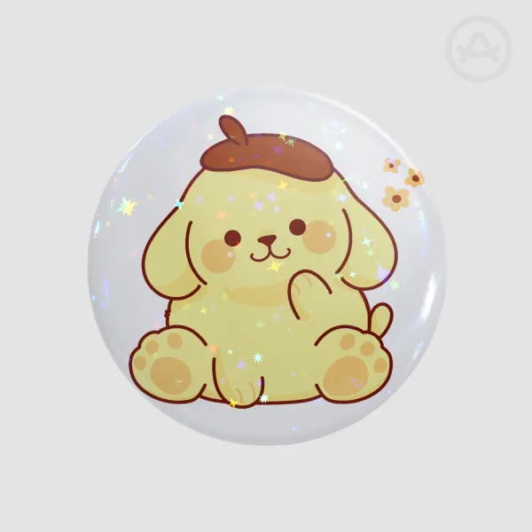 Pompompurin Button Pin