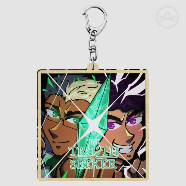 The Truth Seeker Icon Wood Keychain