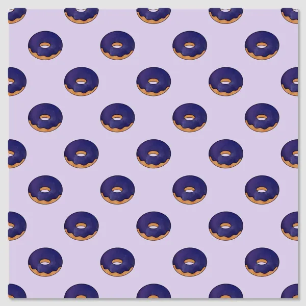 Space Donut Square Wood Coaster