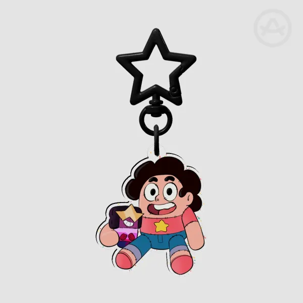 Steven Universe Steven X Garnet Glitter Acrylic Keychains