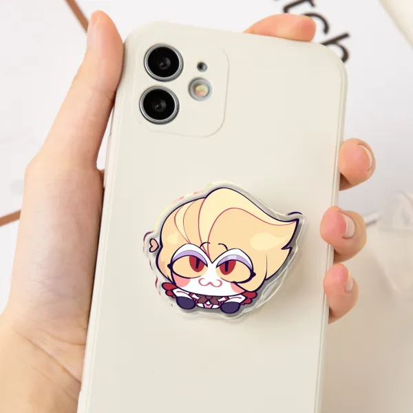 Lucifer Hazbin Hotel Acrylic Airbag Phone Holder Halloween - 1.96"(50mm), Clear