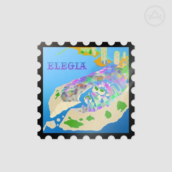 elegia foiled stamp sticker