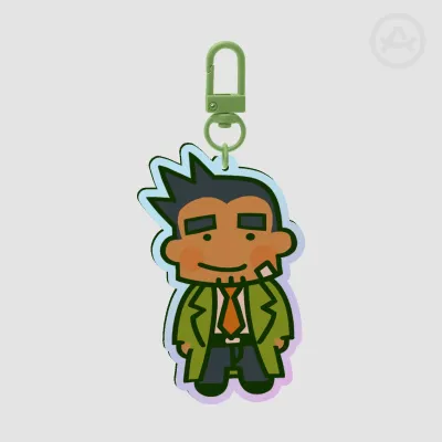 tiny rainbow Gumshoe keychain