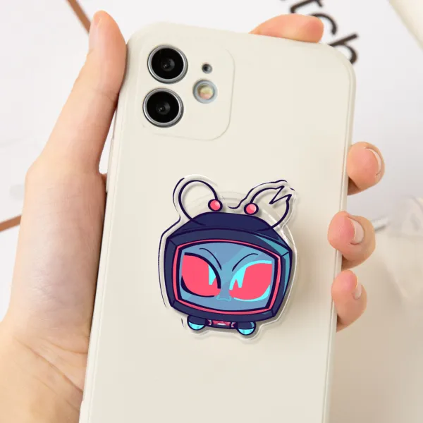 Vox Hazbin Hotel Acrylic Airbag Phone HolderHalloween - 1.96"(50mm), Clear