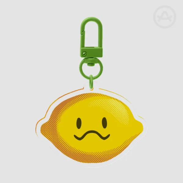Winter Collection - Cute Lemon Crop Acrylic Keychain
