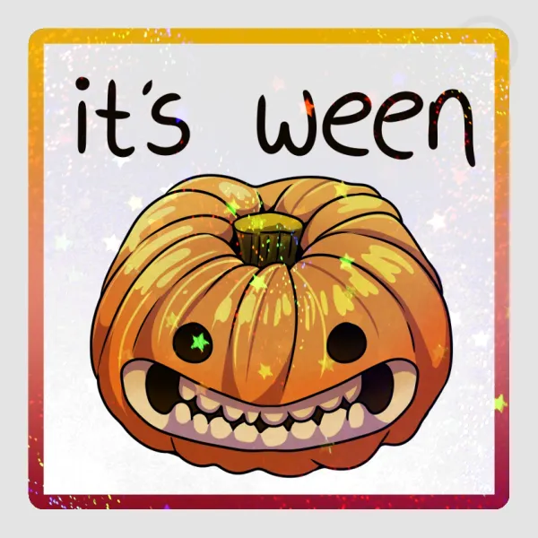 It's Ween! Square Meme Colored Edge Die Cut Sticker
