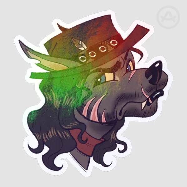 Wolf John Holo Sticker