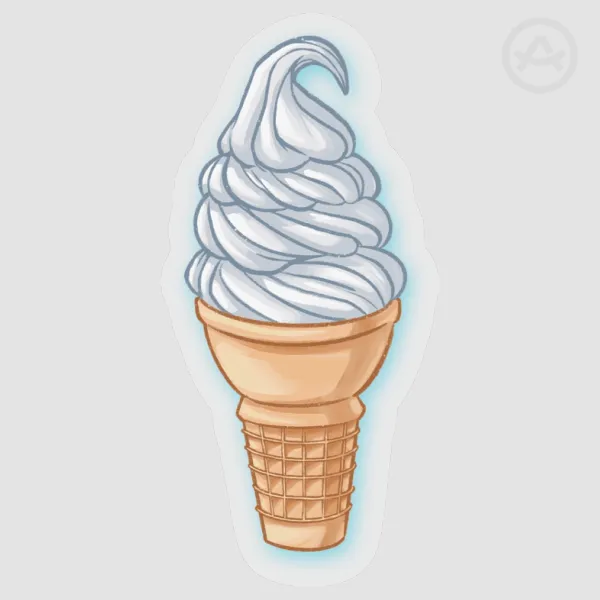 Vanilla Swirl Clear PET Vinyl Stickers