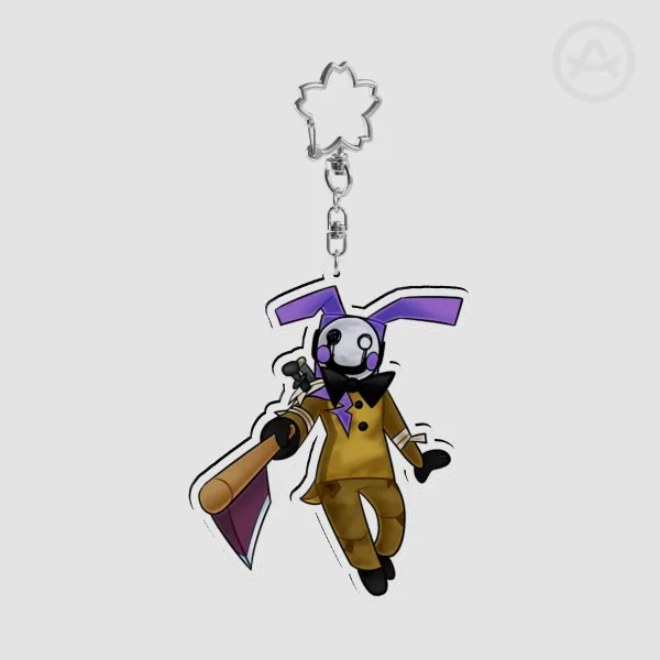 Pest slasher VS. Ourple Guy purple guy springtrap fnf fnaf forsaken Acrylic Keychain