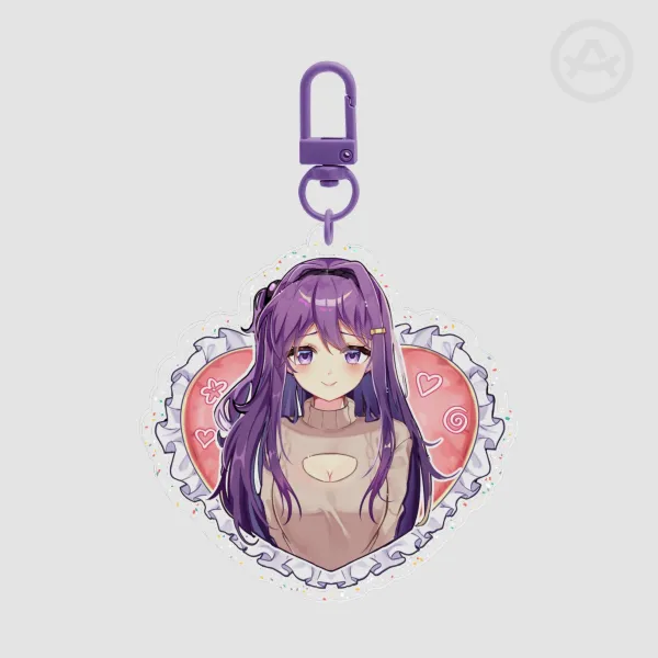 Yuri Glitter Acrylic Keychain