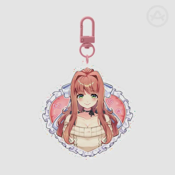 Monika Glitter Acrylic Keychain