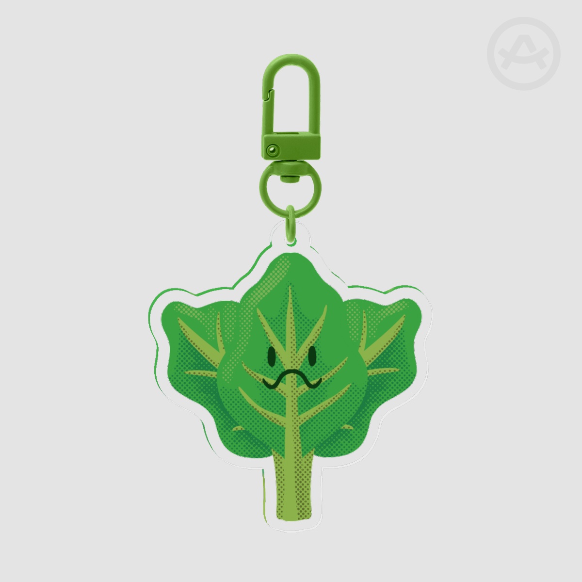 Winter Collection - Cute Spinach Crop Acrylic Keychain