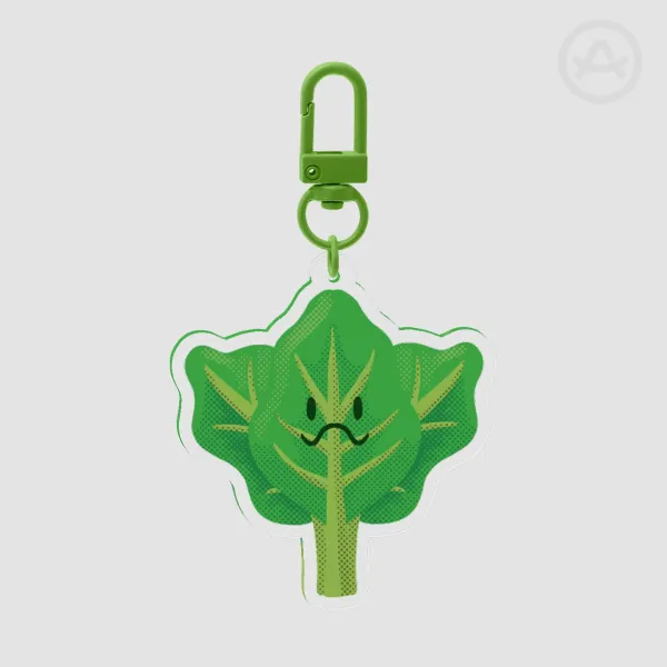 Winter Collection - Cute Spinach Crop Acrylic Keychain