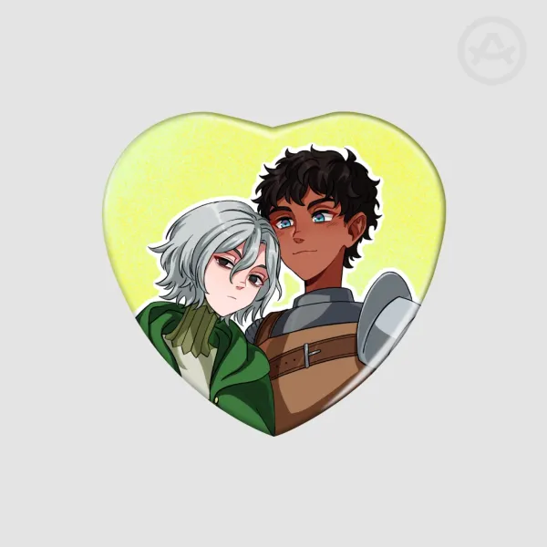 Kabumisu Heart Shape Holographic Badge
